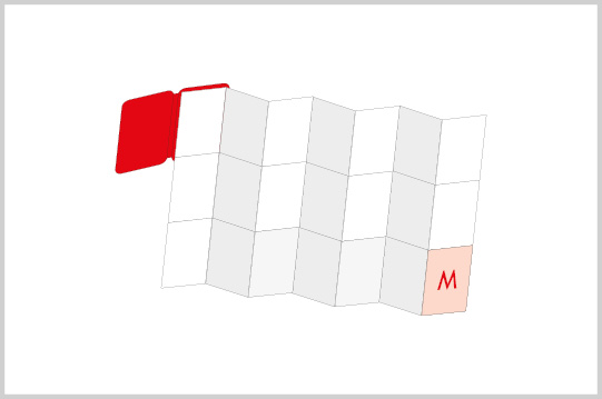 Mini-FOLDER, US Standard, Gr. M, 7x3, 90 g/m² Vorderseite