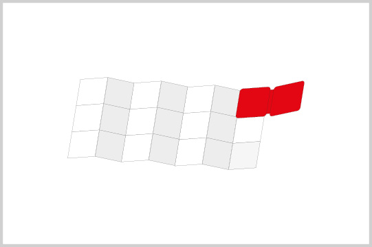 Mini-FOLDER mit Umschlag Standard, quadratisch, 7x3 Falzfelder, 90 g/m² Rückseite