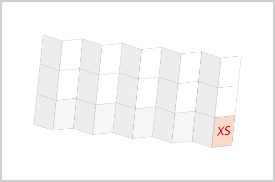 Mini-FOLDER Größe XS, 10x3, 70 g/m² Vorderseite