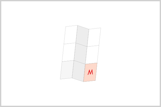 Mini-FOLDER Größe M, 3x3, 90 g/m² Vorderseite