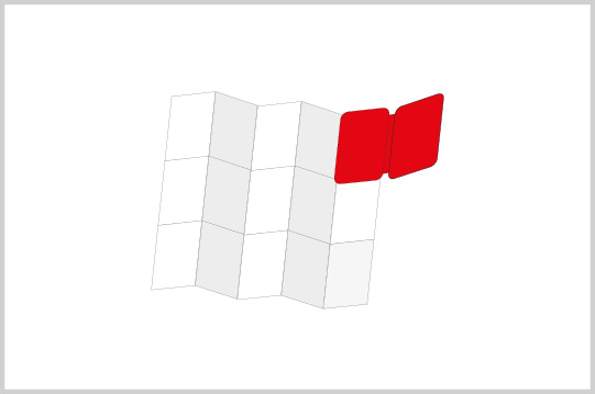 Mini-FOLDER, US Karte, Gr. M, 5x3, 90 g/m² Rückseite