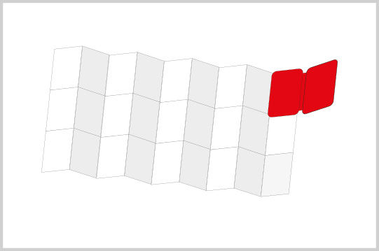 Mini-FOLDER, US Karte, Gr. M, 9x3, 90 g/m² Rückseite